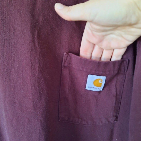 Carhartt Original Fit Heavyweight Port Logo Pocket T-shirt K87 PRT Size Large - Picture 7 of 11